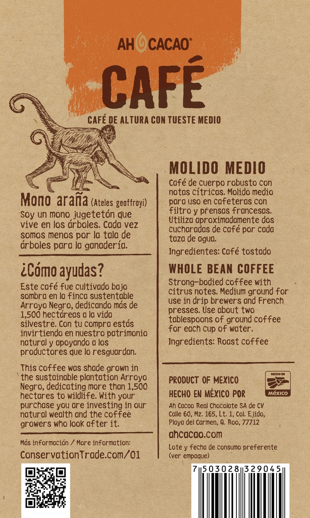 Café conservation trade, molido medio, bolsa 450g