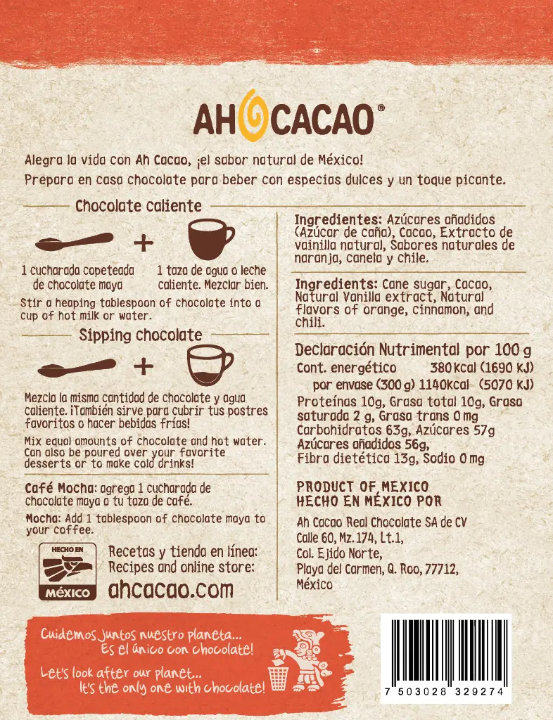 2025 02 Chocolate maya en polvo 300g etiqueta.webp