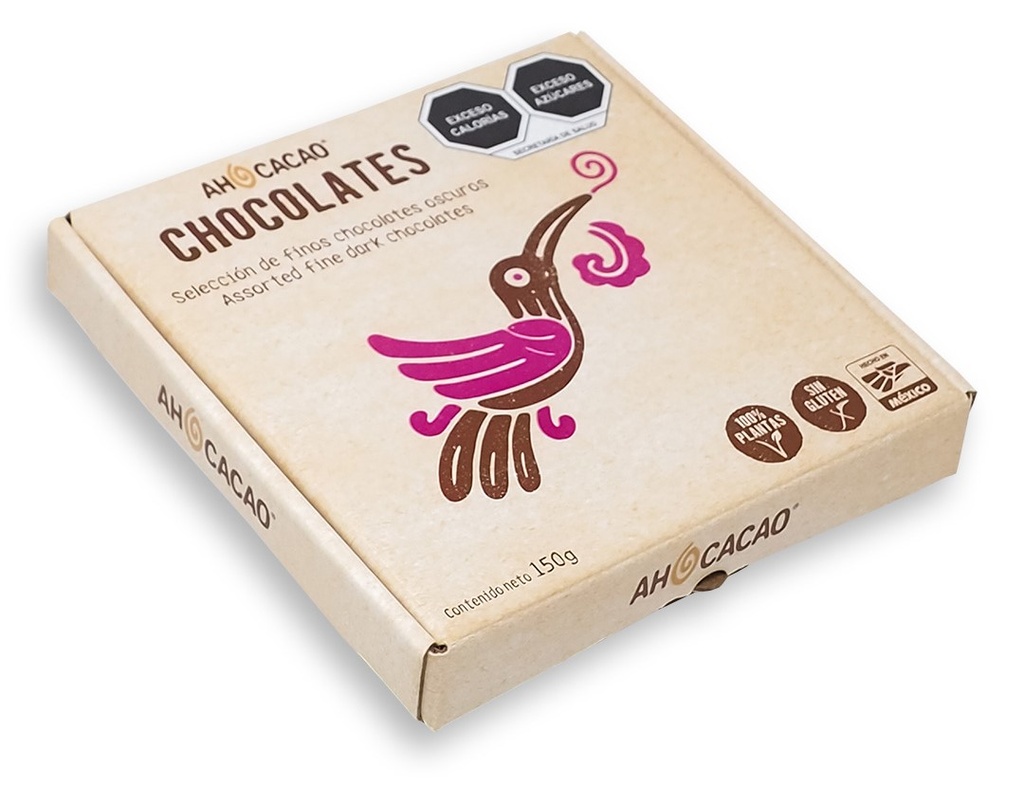 Chocolates oscuros surtidos, caja de regalo 150g