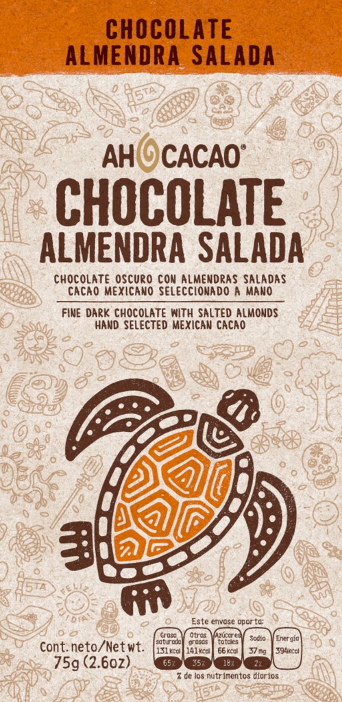 Chocolate con almendra salada 75g