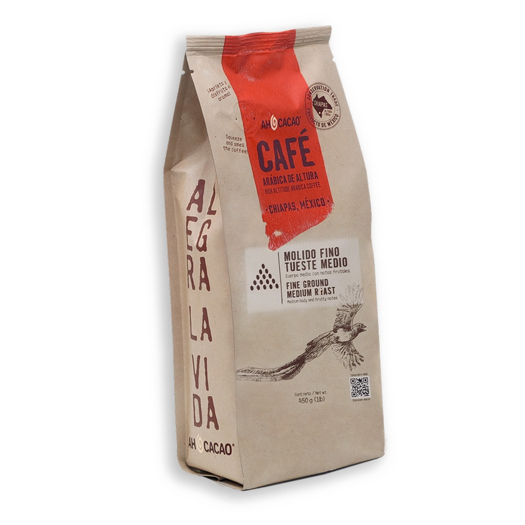 Café - tueste medio, molido fino, bolsa 450g