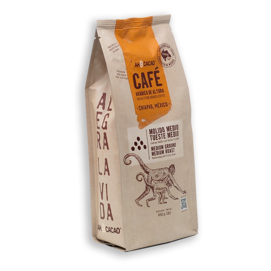 Café - tueste medio, molido medio, bolsa 450g