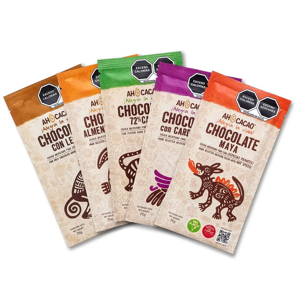 Paquete 5 barras de chocolate 75g