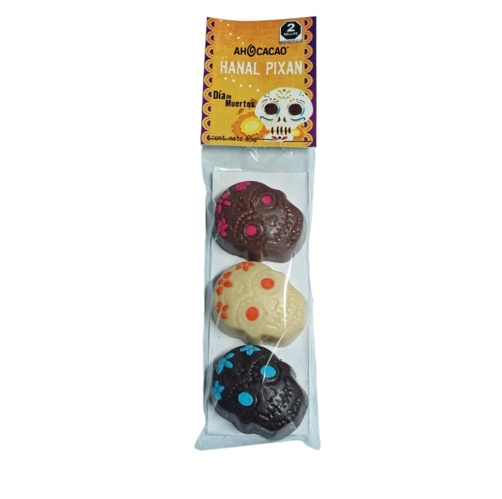 Chocolate mixto, 3 calaverita, bolsa 45g