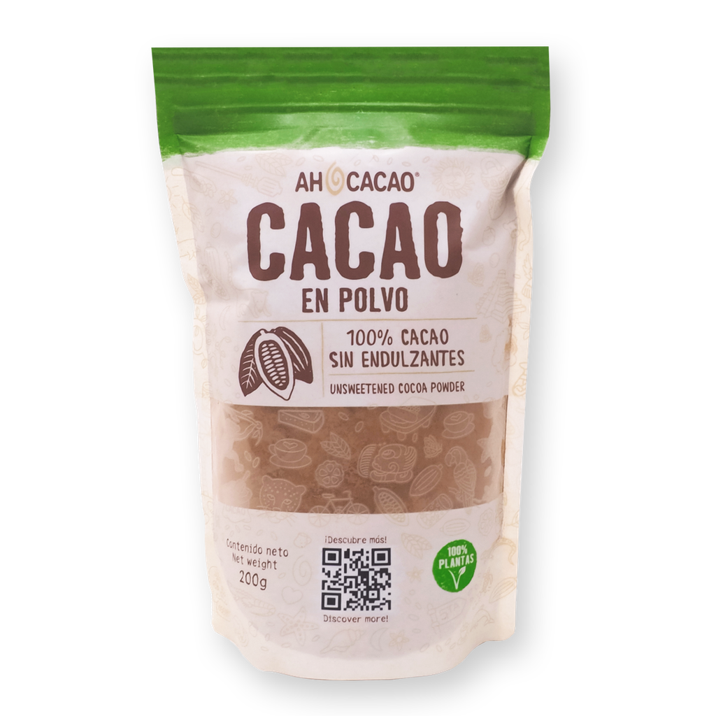 Cacao en polvo (cocoa) alcalino, bolsa 200g